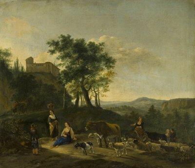 Italianate Landscape with Shepherds by Jan Willemsz Lapp